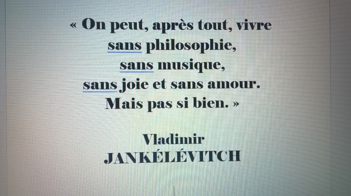 citation philosophie Jankélévitch