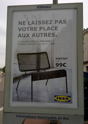 IKEA mai 2016 Ne laissez pas votre place aux autres